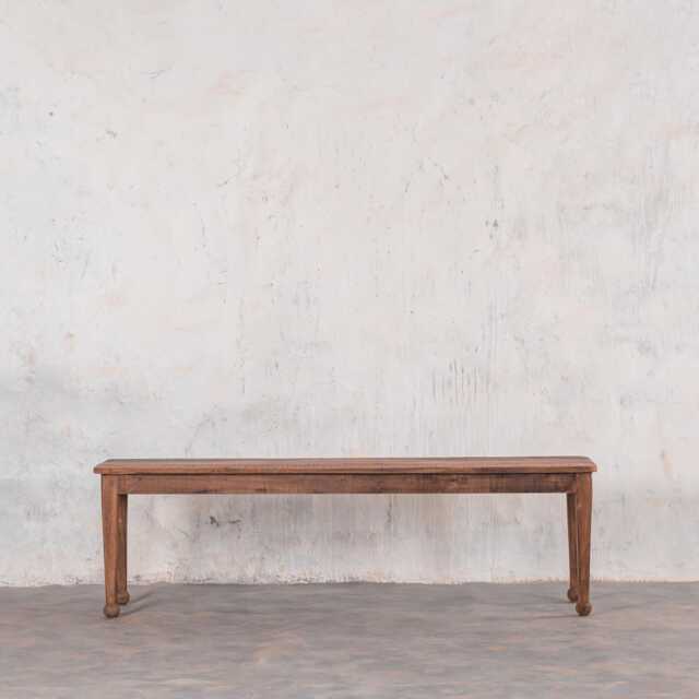 Reclaimed Wood Barnwood Breeze Dining Bench Farmhouse Style With Carved Legs - image 1