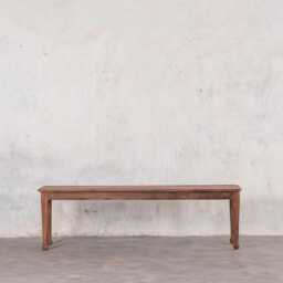 Reclaimed Wood Barnwood Breeze Dining Bench Farmhouse Style With Carved Legs - thumbnail 1