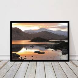 Scottish Highlands Sunset Framed Print Rannoch Moor Landscape - thumbnail 2