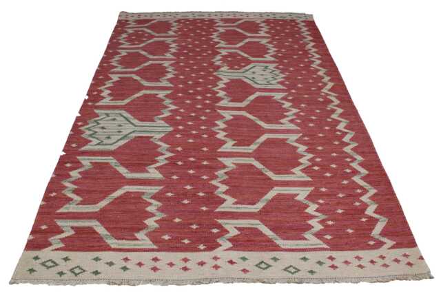 Handwoven Swedish Kilim Rug Scandinavian Flatweave, Wool & Cotton - image 1