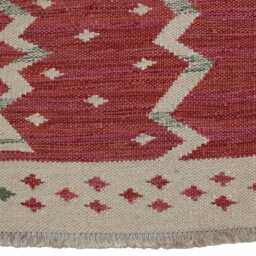 Handwoven Swedish Kilim Rug Scandinavian Flatweave, Wool & Cotton - thumbnail 3