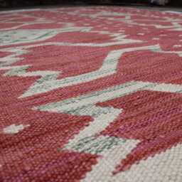 Handwoven Swedish Kilim Rug Scandinavian Flatweave, Wool & Cotton - thumbnail 2