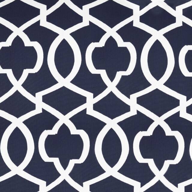"Pair 25 Or 50"" Wide Premier Print Morrow Navy Curtains Panels Drapes 24 48 63 72 84 96 108 120" - image 1