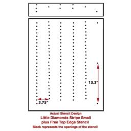 Little Diamond Stripe Allover - Small Scale Reusable Wall Stencil For Diy Home Decor - thumbnail 4