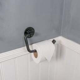 Industrial Toilet Roll Holder Vintage Paper Metal Steel Cast Iron Wall Mounted Bathroom Fitting Steampunk Storage - thumbnail 3