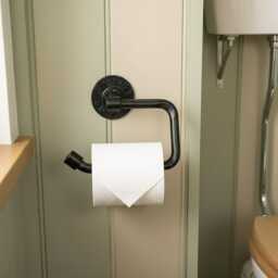 Industrial Toilet Roll Holder Vintage Paper Metal Steel Cast Iron Wall Mounted Bathroom Fitting Steampunk Storage - thumbnail 1