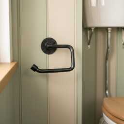 Industrial Toilet Roll Holder Vintage Paper Metal Steel Cast Iron Wall Mounted Bathroom Fitting Steampunk Storage - thumbnail 2