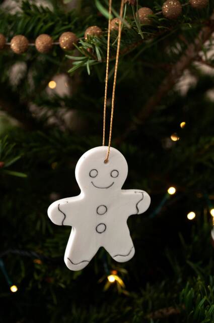 Christmas Decorations To Hang in Porcelain Gingerbread Man - image 1
