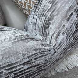 Decorative Cushion Cover For Sofa Or Bed, Modern Textured Pillow Mole - Taupe Abstract Design Double Sided Throw Lumbar - thumbnail 3
