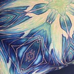 Ultramarine Blue Dolphins Cushion Throw Pillow - Sealife Accent Sofa Or Settee Bedroom Decor - thumbnail 2