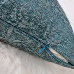 John Lewis Textured Satin Cushion Cover Teal Colourway Double Sided Glamorous Boutique Style Modern Sofa Bed Pillow Cover Rectangular Lumbar - thumbnail 4