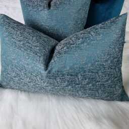 John Lewis Textured Satin Cushion Cover Teal Colourway Double Sided Glamorous Boutique Style Modern Sofa Bed Pillow Cover Rectangular Lumbar - thumbnail 3