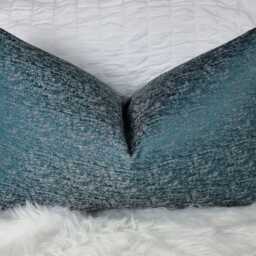 John Lewis Textured Satin Cushion Cover Teal Colourway Double Sided Glamorous Boutique Style Modern Sofa Bed Pillow Cover Rectangular Lumbar - thumbnail 2