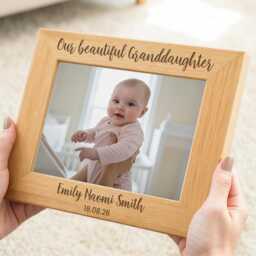 Personalised New Grandchild Photo Frame, Granddaughter Grandson Grandparents Gift - thumbnail 3