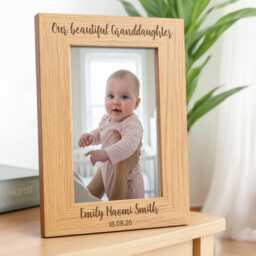 Personalised New Grandchild Photo Frame, Granddaughter Grandson Grandparents Gift - thumbnail 1
