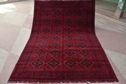 11.7 X 8.1 Ft, High Quality Handmade Afghan Khal Muhammadi Rug, Large Red Area Tribal Turkmen Carpet, Living Room Rug, Afghan Rug - thumbnail 1