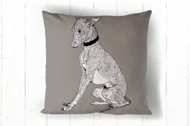 Whippet Dog Cushion, Pillow