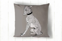 Whippet Dog Cushion, Pillow
