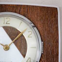 Mid Century Style Wall Clock - New 25cm Formica Wooden White Shabby Chic Handmade Vintage French Gift Off The Clocks - thumbnail 3