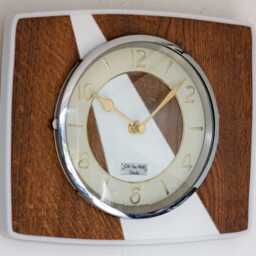 Mid Century Style Wall Clock - New 25cm Formica Wooden White Shabby Chic Handmade Vintage French Gift Off The Clocks - thumbnail 2