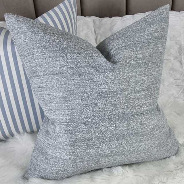 John Lewis Semi Boucle Fabric Handmade Cushion Cover Duck Egg Coastal Colour Rustic Look - image 1