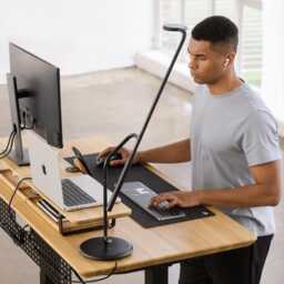 Solid Wood Standing Desk Bundle Oakywood Electric Adjustable Height - thumbnail 3