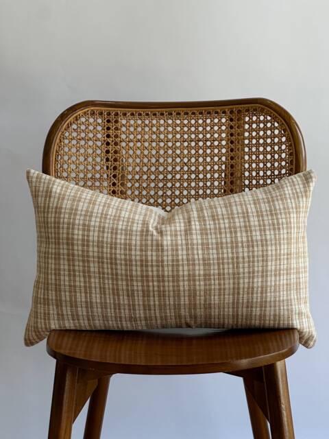 Brown Tribal Hemp Hand Woven Natural Dye Color Pillow Cover - image 1