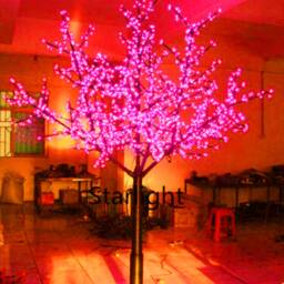Outdoor 8.5Ft 1, 920Pcs Leds Cherry Blossom Christmas Tree Gift Home Wedding Holiday Decor Red/Blue/Green/White/Yellow/Pink/Purple Option - thumbnail 2