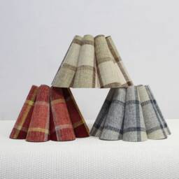 Duzy Handmade Plaid Fabric & Acrylic Pleated Lampshade, Custom Made???110-240V/50-60Hz