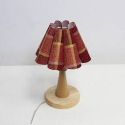 Duzy Handmade Plaid Fabric & Acrylic Pleated Lampshade, Custom Made???110-240V/50-60Hz - thumbnail 4