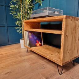 Vinyl Lp, Record Player, Tv Multi Use Storage Unit With 6 - thumbnail 3