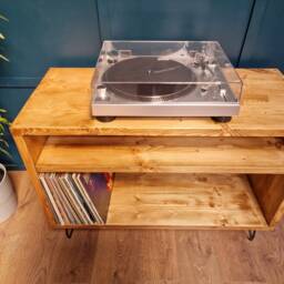 Vinyl Lp, Record Player, Tv Multi Use Storage Unit With 6 - thumbnail 2