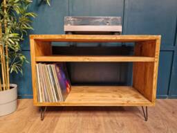 Vinyl Lp, Record Player, Tv Multi Use Storage Unit With 6