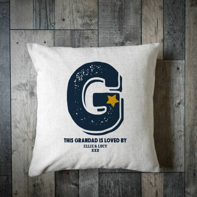 Personalised This Grandad Is Loved By Cushion Cover - Fathers Day Gift - image 1