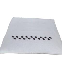 Embroidered Paw Prints Hand Towel Dog & Cat Novelty Gift - thumbnail 2