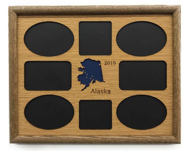Alaska State Picture Frame - 11x14 Hold 8 Photos Wall Decor, Gift, Memories, Travel - image 1
