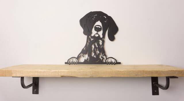 German Shorthaired Pointer Metal Wall Art, Steel Dog Portrait - image 1