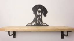 German Shorthaired Pointer Metal Wall Art, Steel Dog Portrait - thumbnail 1