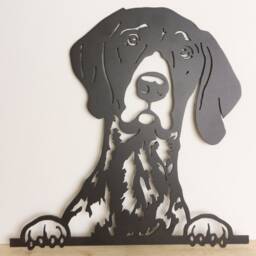German Shorthaired Pointer Metal Wall Art, Steel Dog Portrait - thumbnail 2