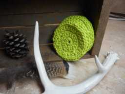 Baby Cotton Crocheted Round Facial Wash Cloth. Handmade Lime Green // Set Of 5 Face Cloths. Shower Gift Idea #festiveetsyfinds