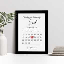 Personalised The Day You Became My Father Print, Custom Framed Wall Art, Gift For Dad, Daddy - thumbnail 2