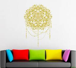 Mandala Flower Wall Decal Yoga Studio Decor 2128 - thumbnail 1