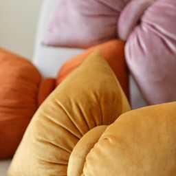 Bow Velvet Decor Pillow, Coquette Nursery Accent, Dorm Room - thumbnail 4