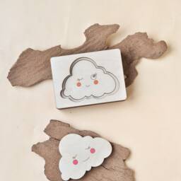 Hand Painted Multilayer Wooden Clouds Puzzle Montessori Wooden Multi-Layer Shape Educational Toy Toddler - thumbnail 4