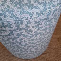 Bedroom Stool - Round Drum Pouffe Upholstered in Sanderson Truffle Fabric Extra Seating & Side Table - thumbnail 3