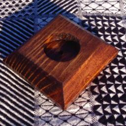 Tea Light Candle Holder - Wooden Decor Salvaged Wood Simplistic Honey Rustic Home Lighting Country - thumbnail 4