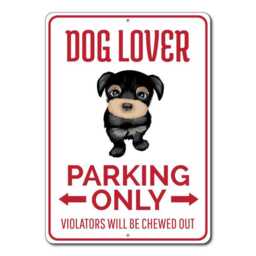 Dog Lover Parking Sign, Gift, Park Gift For Owner, Puppy Wall Decor, Sign - Quality Aluminum Owners - thumbnail 3