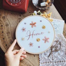 Personalized Embroidery Hoop Art - Custom Name Wall For Home Decor - thumbnail 2