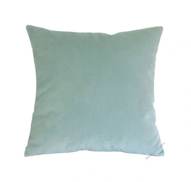 Pool Green Velvet Suede Decorative Throw Pillow Cover/Case Cushion 20x20 - image 1