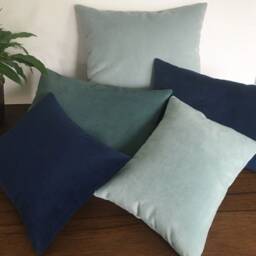 Pool Green Velvet Suede Decorative Throw Pillow Cover/Case Cushion 20x20 - thumbnail 2